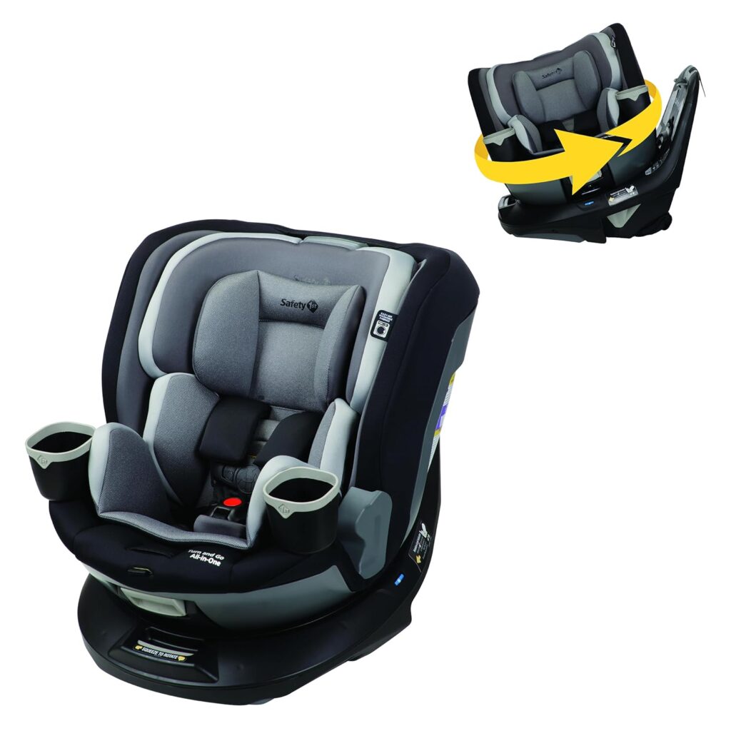 alt="Safety 1st rotating 360 convertible baby car seat, infant to booster car seat USA 2025"